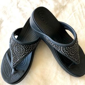 Crocs Dual Comfort sandal, Black,rubber. Size 9